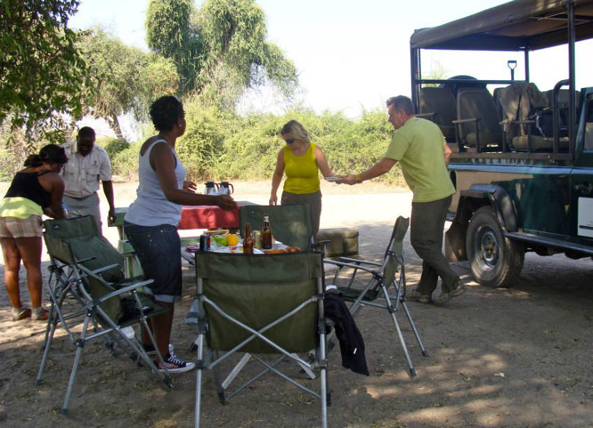 Lunch in the bush at Chobe (photo by Becca Blond)