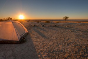tent in botswana