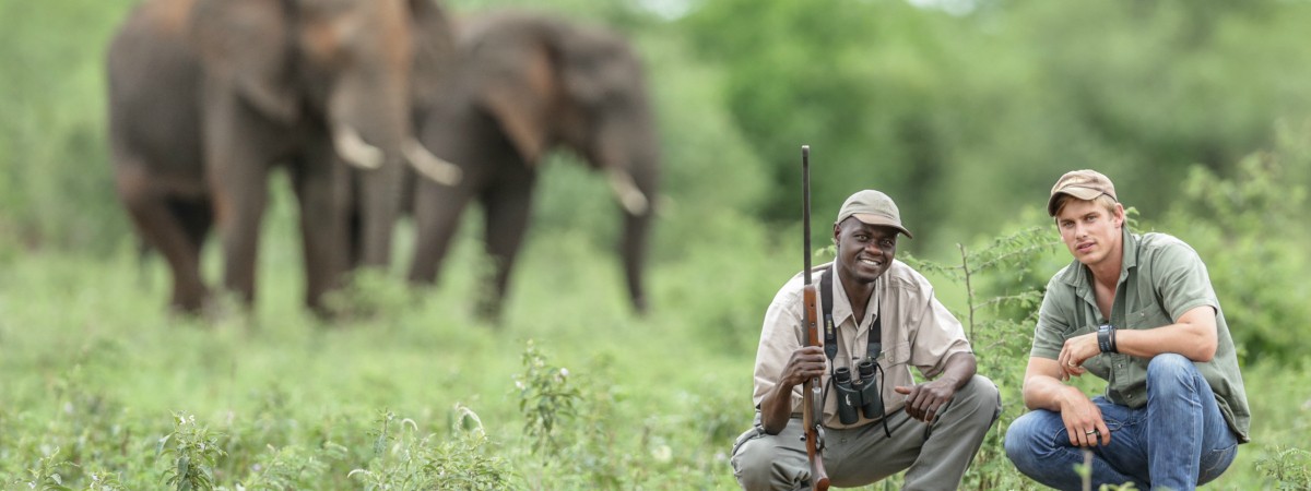 Safari guide James Suter and a tracker in Kruger National Park (courtesy of James Suter)