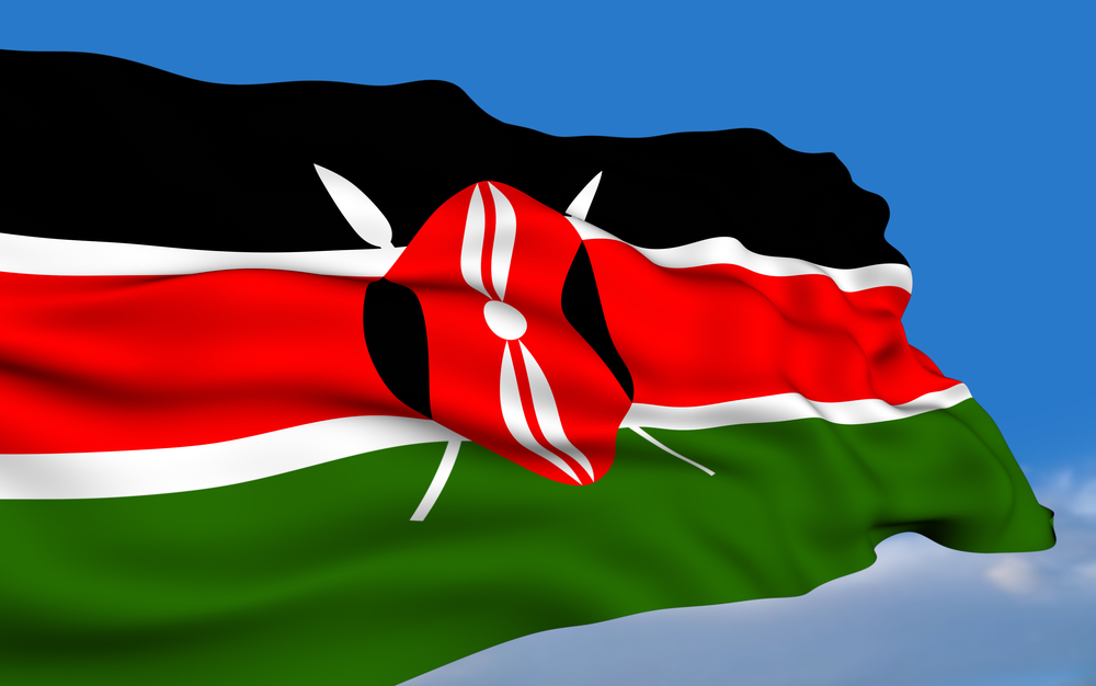 kenya flag waving