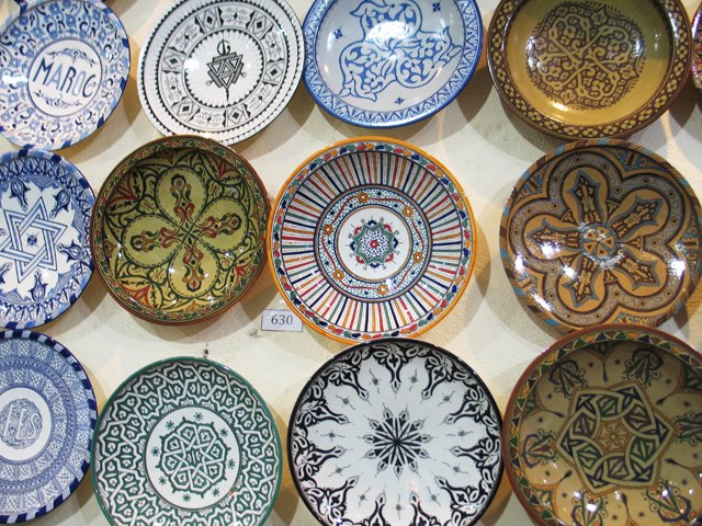 Decorative plates are a popular souvenir of Morocco. (Photo ©2013 by Susan McKee)