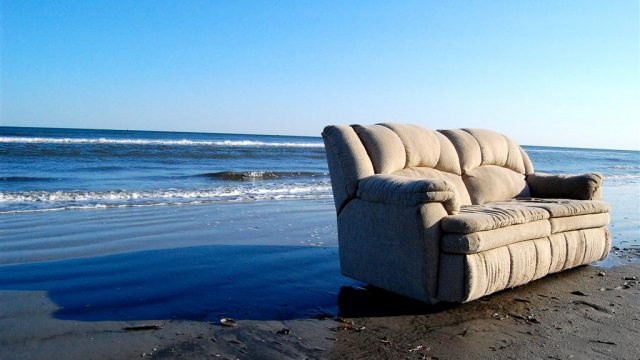 couch on beach