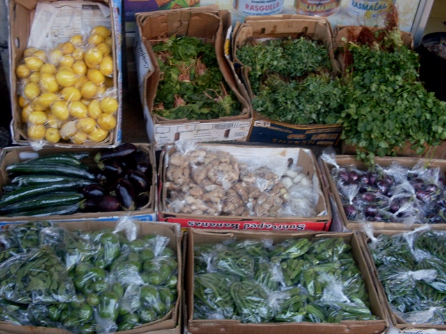 Vegetables for sale on Fordsburg street (Bridget Williamson)