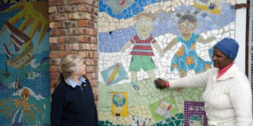 Library mural in Smutsville