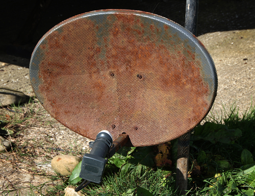 rusty satellite dish