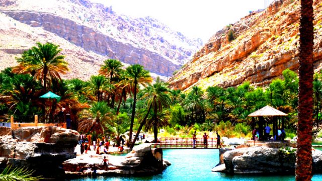 Wadi Bani Khalid Oasis in Oman