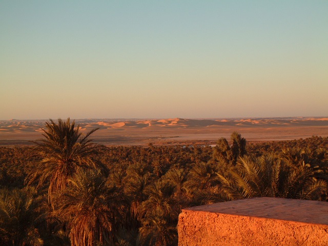 Desert landscape in North Africa