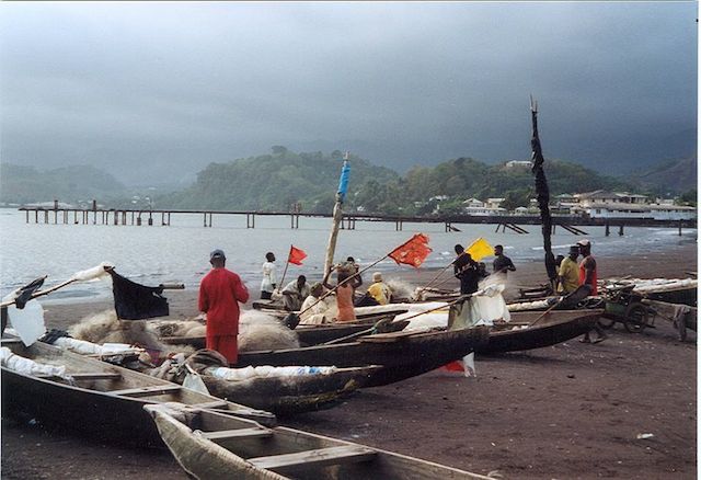 Fishermen at Limbe Beach 