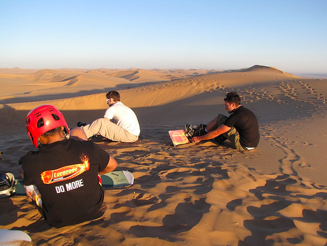 El Safra and Hadudah Dunes in Egypt sandboarding