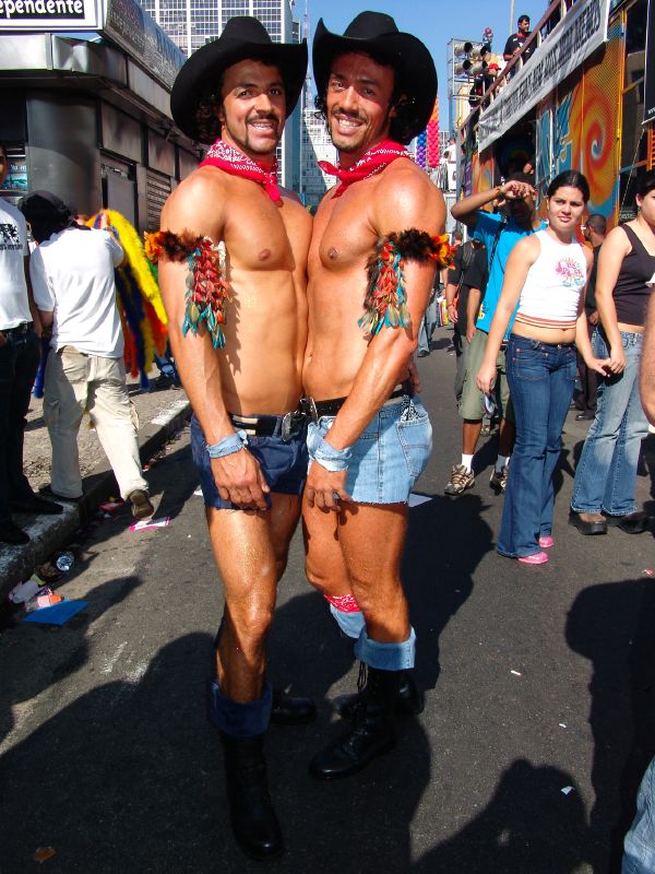 A gay pride parade in Sao Paolo, Brazil