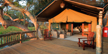 gunns camp in botswana tent