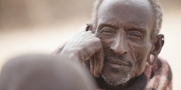 pensive african man