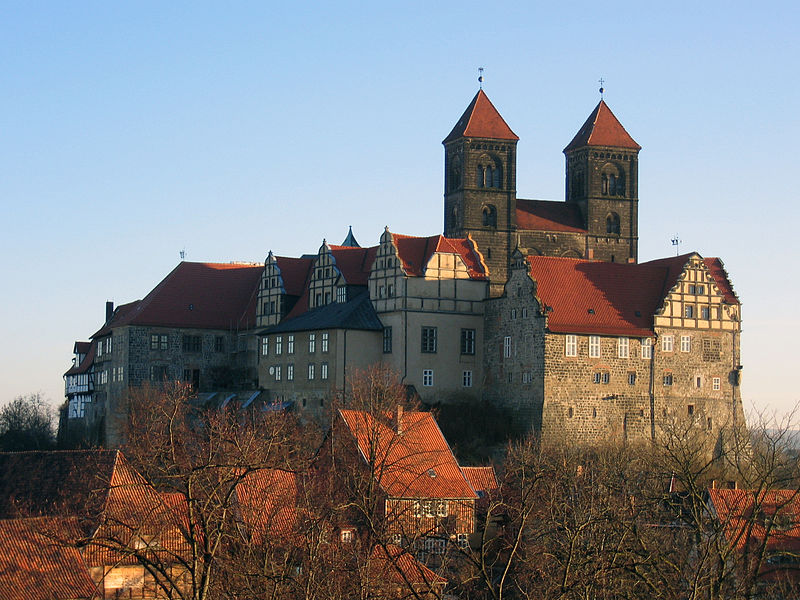 A view of the castle in Quedlinburg
