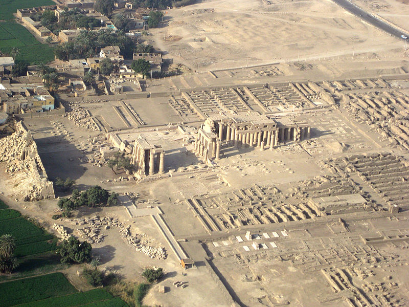 Aerial view of Ramesseum