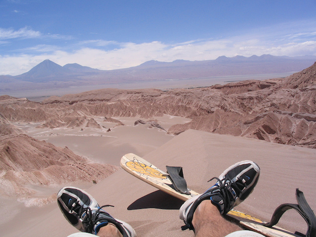 sandboarding in death valley in chile