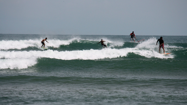 surfing at Point of Mussulo in angola