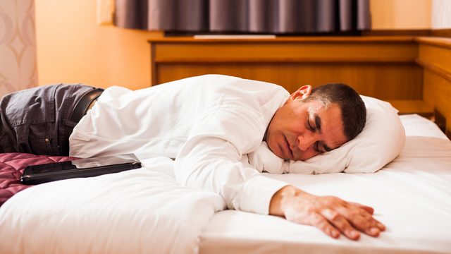 sleeping in a noisy hotel