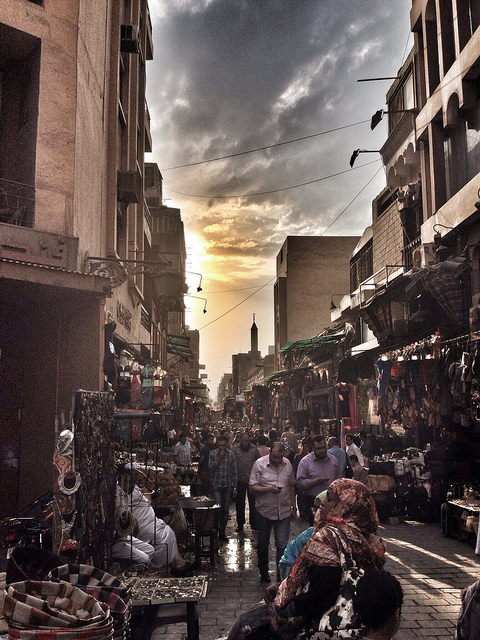 cairo market sunset