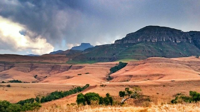 view from blue grotto in drakensberg
