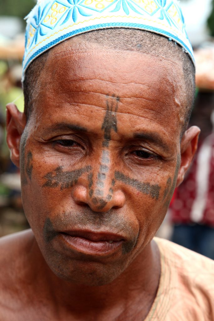 fulani man face tattoo