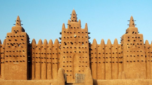 mud mosque djenne mali wide