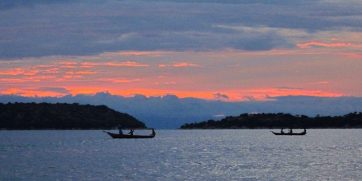 lake tangyika sunset