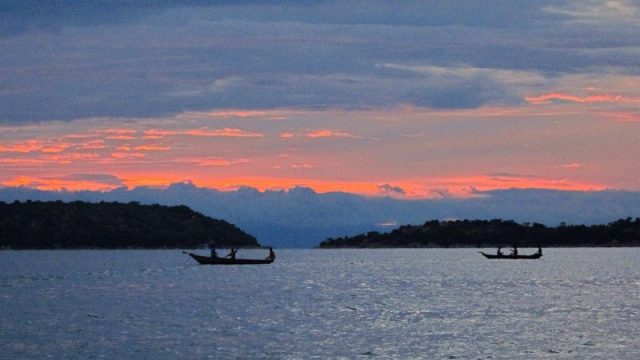 lake tangyika sunset