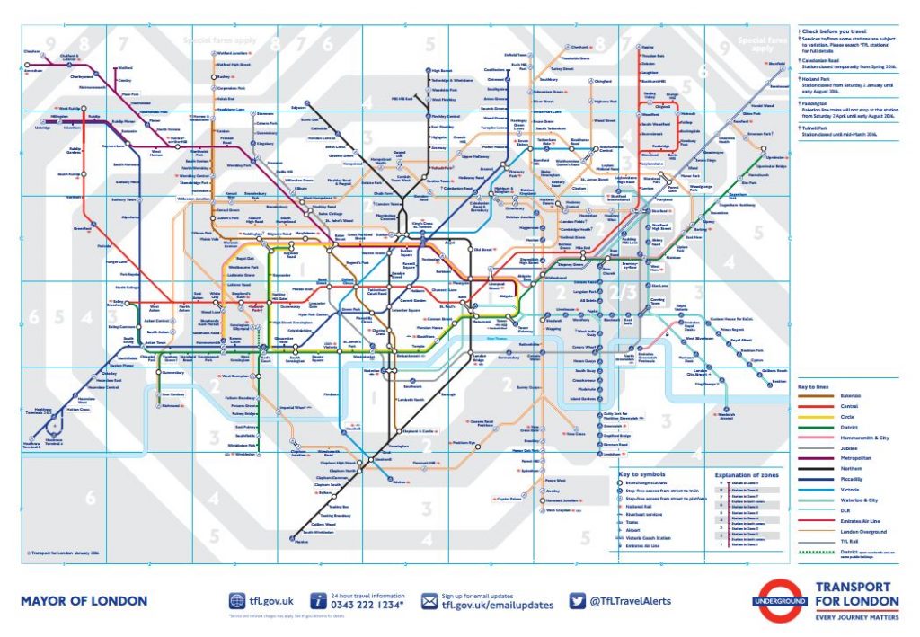 london subway map