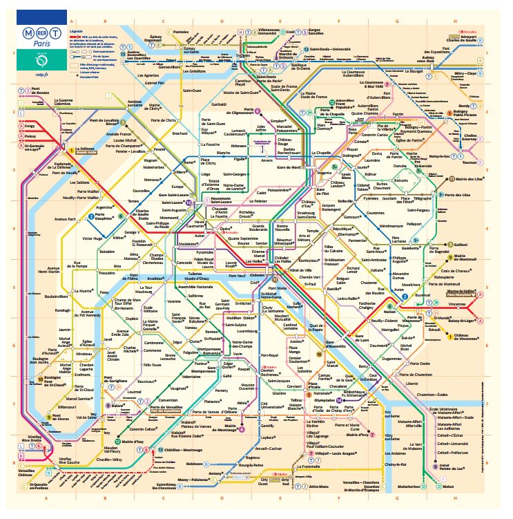 paris metro map